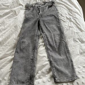 Levi's acid wash ribcage straight jeans